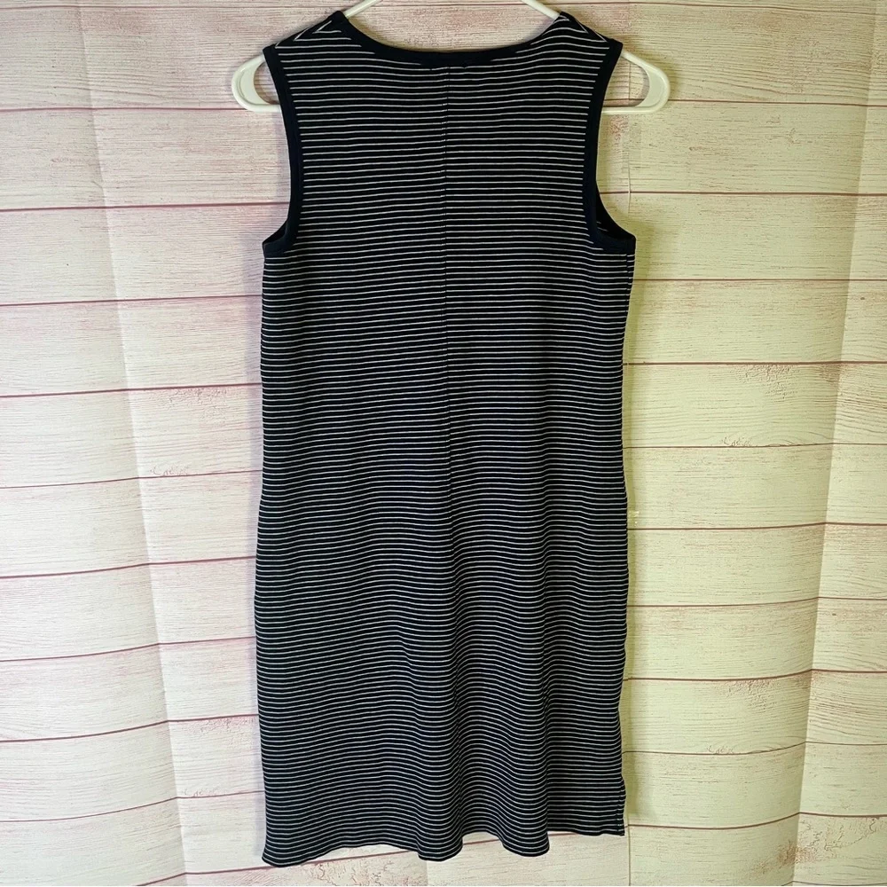 J. CREW Sleeveless Navy White Striped‎ Cotton Dress Size XS